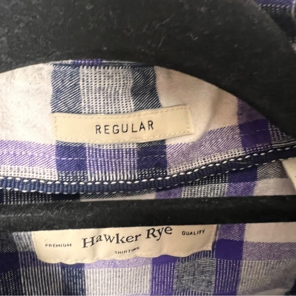 Hawker Rye casual button up shirt purple plaid soft XXL short - Picture 5 of 9